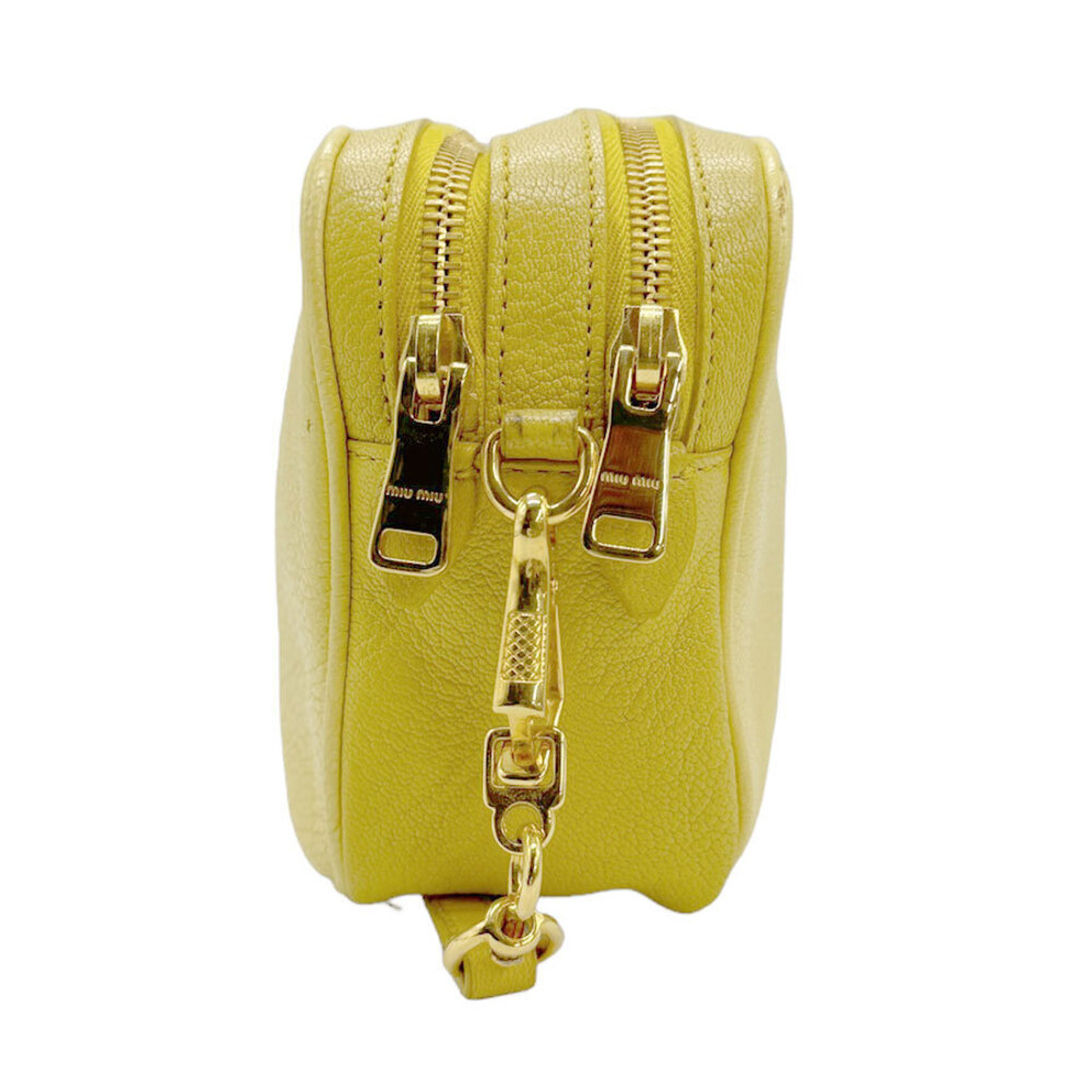 Miu Miu bag leather yellow shoulder